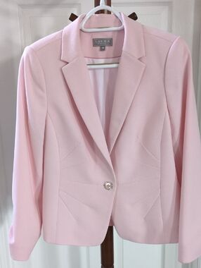 Laura Pink Single-Button Blazer